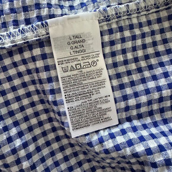 NWOT – Old Navy Tiered Seersucker Long-Sleeve Swing Top Large Tall - Picture 5 of 8